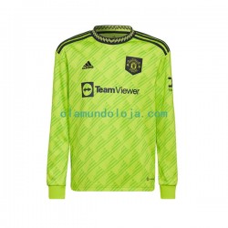 Camisola Manchester United Homem Equipamento Terceiro 2022-2023 Manga Comprida